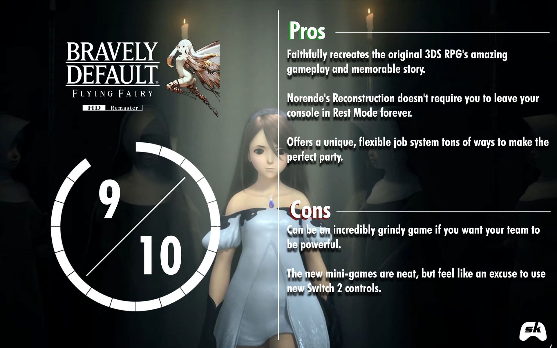 Bravely Default Flying Fairy HD Remaster is an absolute masterclass when it comes to party customization (Image via Square Enix/Sportskeeda)